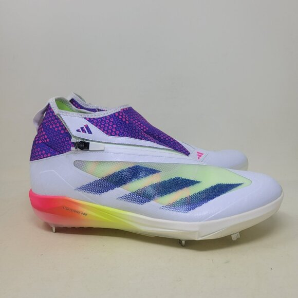 Adidas Adizero Impact+ Warp Speed Baseball Cleats White Blue Mens Size 12 IG3488 main image 10